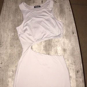 Grey Midi Cutout Fashion Nova Dress